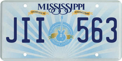 MS license plate JII563