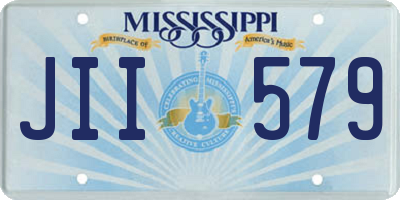 MS license plate JII579