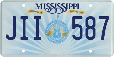 MS license plate JII587