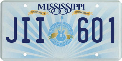 MS license plate JII601