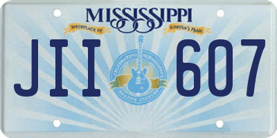MS license plate JII607