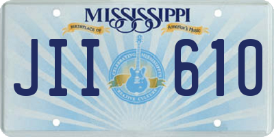 MS license plate JII610