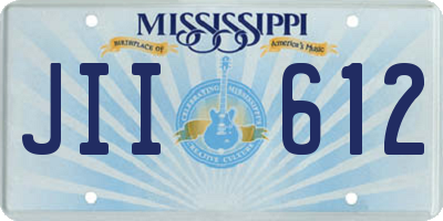 MS license plate JII612
