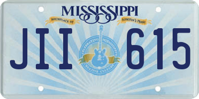 MS license plate JII615