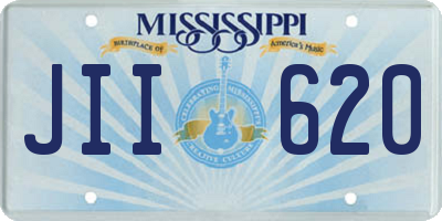 MS license plate JII620