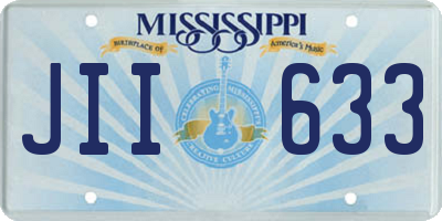 MS license plate JII633