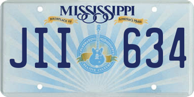MS license plate JII634