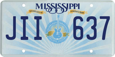 MS license plate JII637