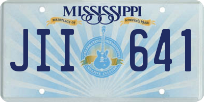 MS license plate JII641