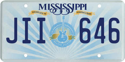 MS license plate JII646