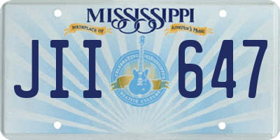 MS license plate JII647