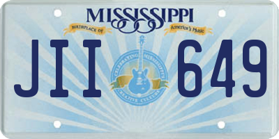 MS license plate JII649
