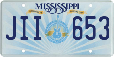 MS license plate JII653
