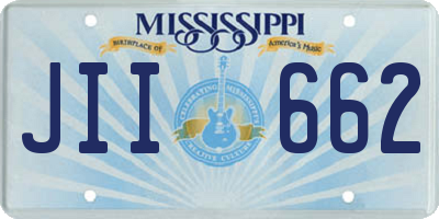 MS license plate JII662