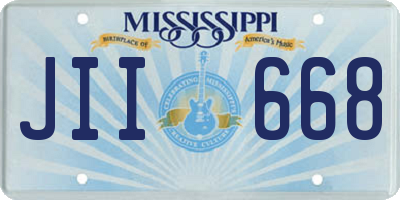 MS license plate JII668