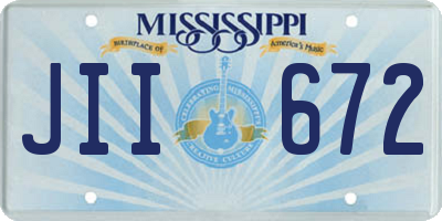 MS license plate JII672