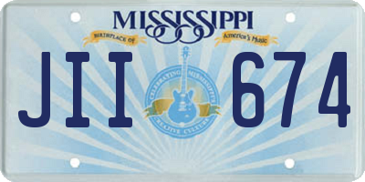 MS license plate JII674