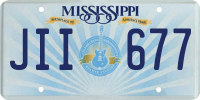 MS license plate JII677