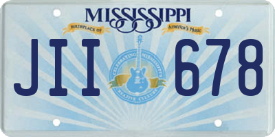 MS license plate JII678