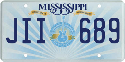 MS license plate JII689