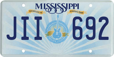 MS license plate JII692