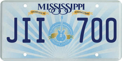 MS license plate JII700
