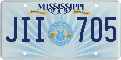 MS license plate JII705