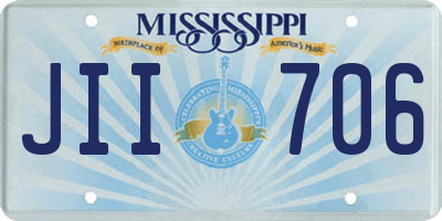 MS license plate JII706