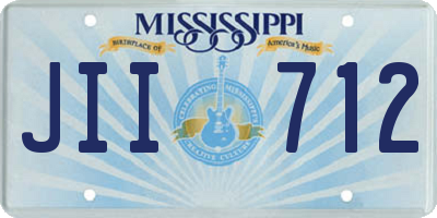 MS license plate JII712