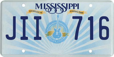 MS license plate JII716