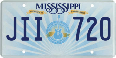 MS license plate JII720