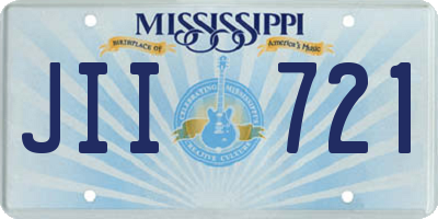 MS license plate JII721