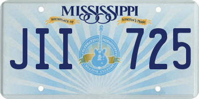 MS license plate JII725