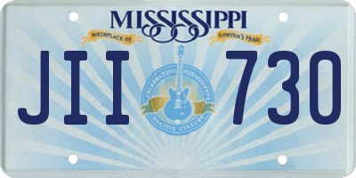 MS license plate JII730