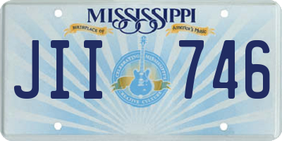 MS license plate JII746