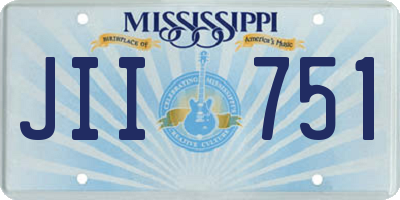 MS license plate JII751