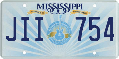 MS license plate JII754