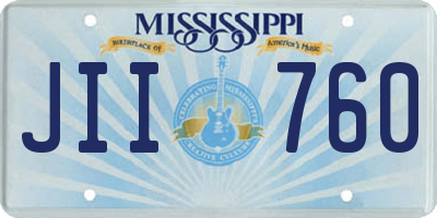 MS license plate JII760