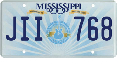 MS license plate JII768