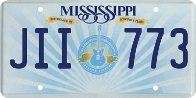 MS license plate JII773
