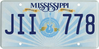 MS license plate JII778