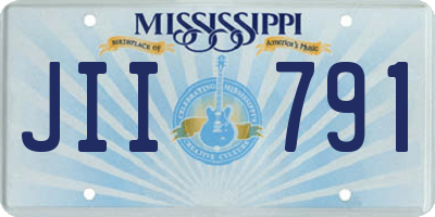 MS license plate JII791