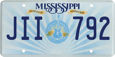 MS license plate JII792