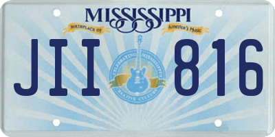 MS license plate JII816