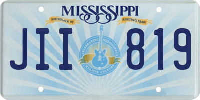 MS license plate JII819