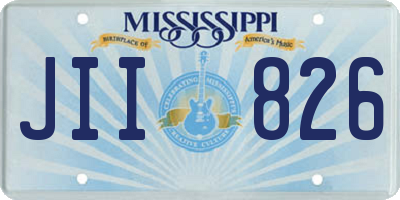 MS license plate JII826