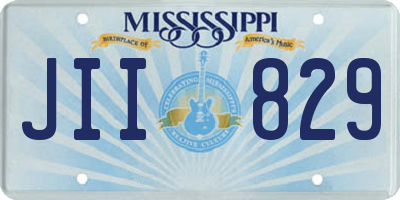 MS license plate JII829