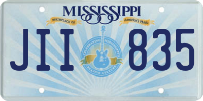 MS license plate JII835