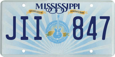 MS license plate JII847