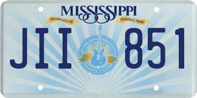 MS license plate JII851